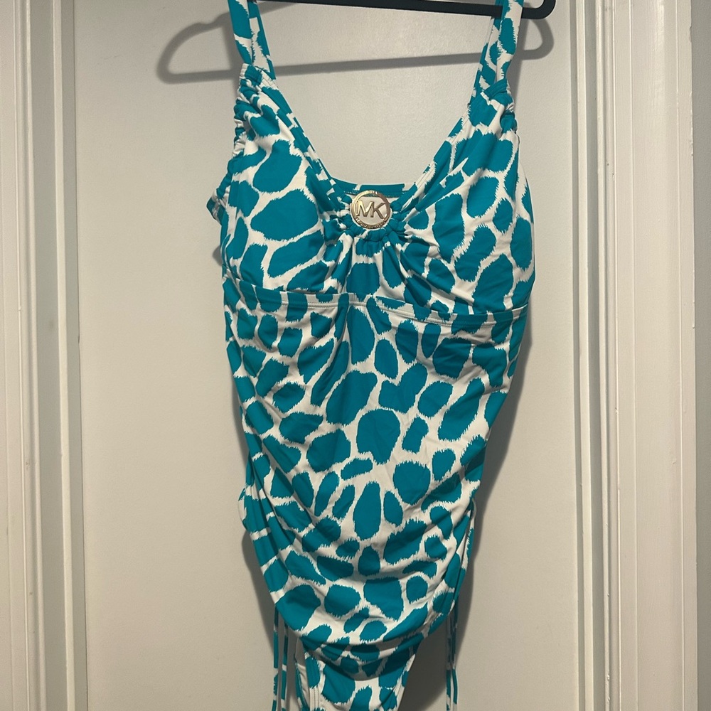 MICHAEL Michael Kors Blue and White Bodysuit One Piece